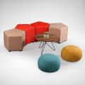 [Seed Modular Stool, Chimo – Small & Angel Coffee Table – Big]